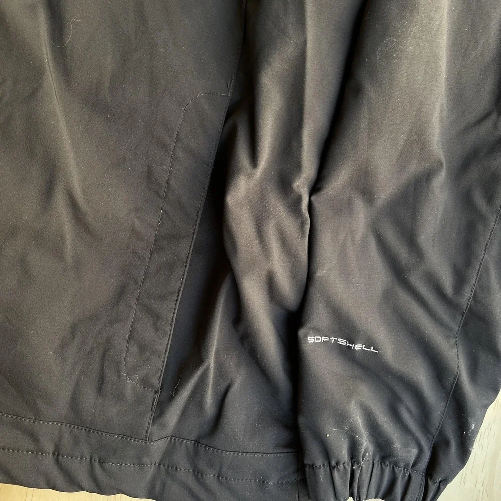 Columbia Jacket Mens 2XL Black Softshell Full‎ Zip Interchange Outdoor XM7838